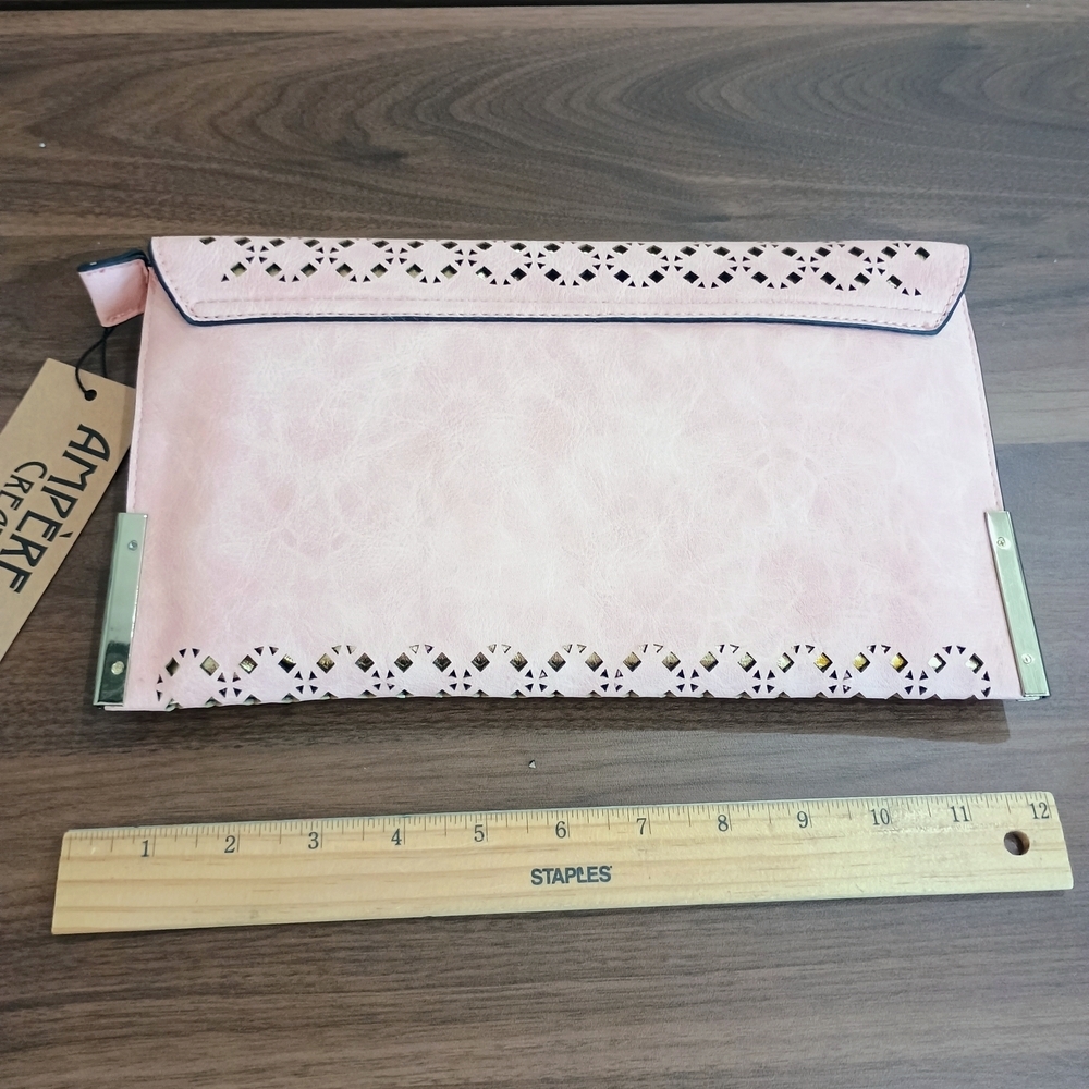 Mauve Color Laser-Cut Clutch - Picture 2 of 5